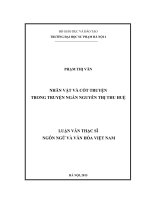 Nhân vật và cốt truyện trong truyện ngắn nguyễn thị thu huệ