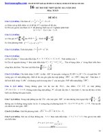 ĐỀ THI THỬ TOÁN  THPT QUỐC GIA NĂM 2015