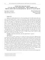TINH THẦN DOANH NHÂN VÀ CÁC YẾU TỐ ẢNH HƯỞNG – MỘT NGHIÊN CỨU TRONG SINH VIÊN NGÀNH KINH TẾ  QUẢN LÝ TẠI TP. HCM