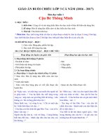 giáo án buổi chiều lớp 3 cả năm mới nhất