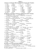 HSg anh 7 thí điểm TEST 3