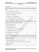 (Báo cáo thực tập) Thực trạng và một số giải pháp nhằm nâng cao hiệu quả huy động vốn tại ngân hàng TMCP Nam Việt  Chi nhánh Hà Nội