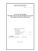 skkn Xây dựng và duy trì công tác bồi dưỡng học viên giỏi trong ngành học Giáo dục thường xuyên