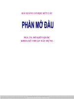 BÀI GIẢNG cơ học kết cấu đất 