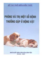 EBOOK PHÒNG và TRỊ một số BỆNH THƯỜNG gặp ở ĐỘNG vật   NXB văn hóa dân tộc