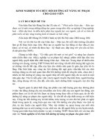 skkn KINH NGHIỆM TỔ CHỨC BỒI DƯỠNG KỸ NĂNG SƯ PHẠM CHO GIÁO VIÊN.