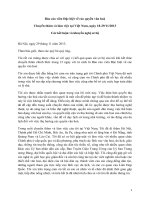 Báo cáo viên đặc biệt về các quyền văn hoá chuyến thăm và làm việc tại việt nam, ngày 18 29112013 các kết luận và khuyến nghị sơ bộ