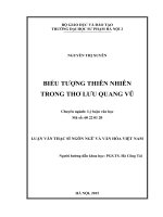 Biểu tượng thiên nhiên trong thơ lưu quang vũ