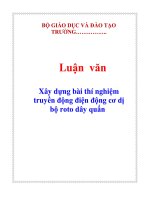 Luận văn xây dựng bài thí nghiệm truyền động điện động cơ dị bộ roto dây quấn 