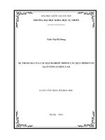 Luận văn sự tham gia của các hạt radion trong quá trình tán xạ ở năng lượng cao