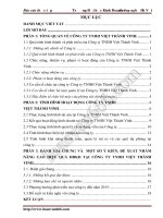 (Báo cáo thực tập) Thực trạng tình hình hoạt động kinh doanh tại công ti TNHH Việt Thành Vinh