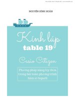 Phương pháp nâng lũy thừa trong bài toán phương trình hàm số logarit  Nguyễn Đình Hoàn