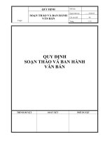 QUY DINH Soan thao ban hanh văn bản nội bộ Công ty và bên ngoài
