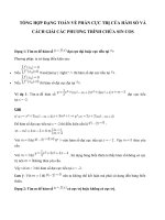 tổng hợp dạng toán về phần cực trị của hàm số và cách giải các phương trình chứa sin cos (có bài giải chi tiết)