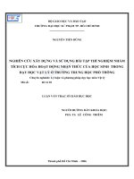 Nghiên cứu xây dựng và sử dụng bài tập thí nghiệm nhằm tích cực hóa hoạt động nhận thức của học sinh trong dạy học vật lý ở trường trung học phổ thông 