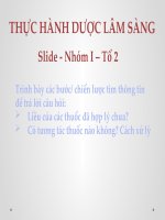 Trình bày các bước chiến lược tìm thông tin dược