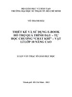Thiết kế và sử dụng ebook hỗ trợ quá trình dạy – tự học chương “chất khí” – vật lí lớp 10 nâng cao 
