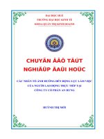 Các nhân tố ảnh hưởng đến động lực làm việc của nhân viên trong công ty cổ phần an hưng