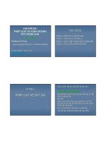 CHUYÊN ĐỀ: PHÁP LUẬT VỀ KINH DOANH  BẤT ĐỘNG SẢN