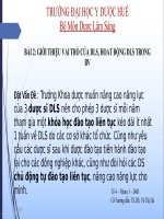 Triển khai hoạt động đào tạo liên tục về dược lâm sàng tại bệnh viện