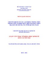Chuyển dịch cơ cấu lao động trong tiến trình công nghiệp hóa   hiện đại hóa trên địa bàn huyện ba tơ, tỉnh quảng ngãi