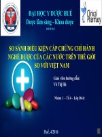 So sánh điều kiện cấp chứng chỉ hành nghề dược của các nước trên thế giới so với việt nam