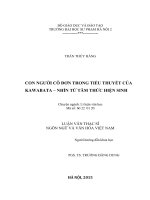 Con người cô đơn trong tiểu thuyết của kawabata   nhìn từ tâm thức hiện sinh 