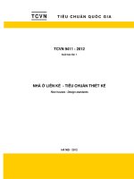 NHÀ Ở LIÊN KẾ - TIÊU CHUẨN THIẾT KẾ