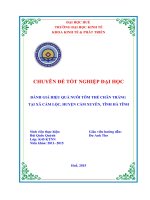 Đánh giá hiệu quả nuôi tôm thẻ chân trắng tại xã cẩm lộc ,huyện cẩm xuyên ,tĩnh hà tĩnh