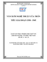 Văn xuôi nghệ thuật của trần tiêu giai đoạn 1930   1945 