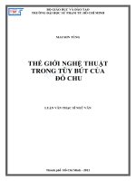 Thế giới nghệ thuật trong tùy bút của đỗ chu 