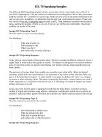 IELTS speaking samples (bài nói IELTS)