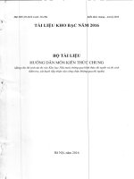 HƯỚNG DẪN MÔN KIẾN THỨC CHUNG (TÀI LIỆU KHO BẠC NĂM 2016)