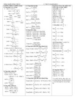 Tổng hợp các Công thức lượng giác cơ bản công thức toán cơ bản 10+11