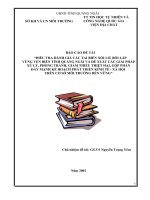 điều tra đánh giá các tai biến xói lỡ bồi tụ ở vên biển tỉnh quảng ngãi