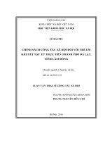 Chính sách công tác xã hội đối với trẻ em khuyết tật từ thực tiễn thành phố đà lạt, tỉnh lâm đồng