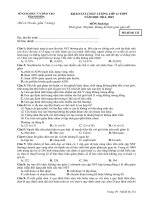 Đề thi Khảo sát chất lượng môn sinh học 12