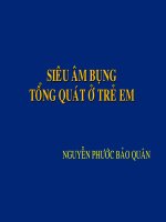 SIÊU ÂM BỤNG TỔNG QUÁT Ở TRẺ EM