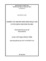 Luận văn thạc sĩ nghiên cứu phương pháp phân đoạn ảnh và ứng dụng cho ảnh tài liệu 