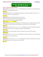 CÁC BÀI TOÁN ĐẾM VÀ LẬP SỐ – P4