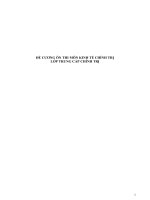 ĐỀ CƯƠNG ôn THI môn KINH tế CHÍNH TRỊ lớp TRUNG cấp CHÍNH TRỊ