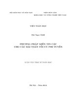 PHƯƠNG PHÁP MIỀN TIN cậy CHO các bài TOÁN tối ưu PHI TUYẾN 