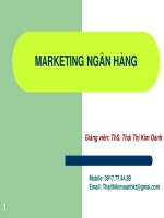 Bài giảng Marketing ngân hàng  ThS. Thái Thị Kim Oanh