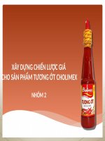 Xây dựng chiến lược giá cho sản phẩm tương ớt cholimex