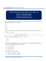 ĐỀ THI ĐÁNH GIÁ NĂNG LỰC  TƯ DUY ĐỊNH LƯỢNG 2016(01)