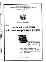 Thiết kế mô hình máy thu hoạch đậu phộng