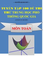 Tuyển tập 100 đề thi thử trung học phổng thông quốc gia môn toán (có đáp án chi tiết)