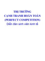 Bài giảng Thị trường cạnh tranh hoàn toàn