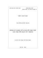 luận văn thạc sĩ tuán học  ĐỊNH lý SARD nửa đại số CHO tập GIÁ TRỊ tới hạn SUY RỘNG 