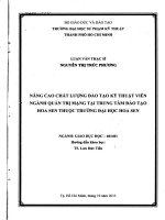 Nâng cao chất lượng đào tại kỹ thuật viên ngành quản trị mạng tại trung tâm đào tạo hoa sen thuộc trường đại học hoa sen